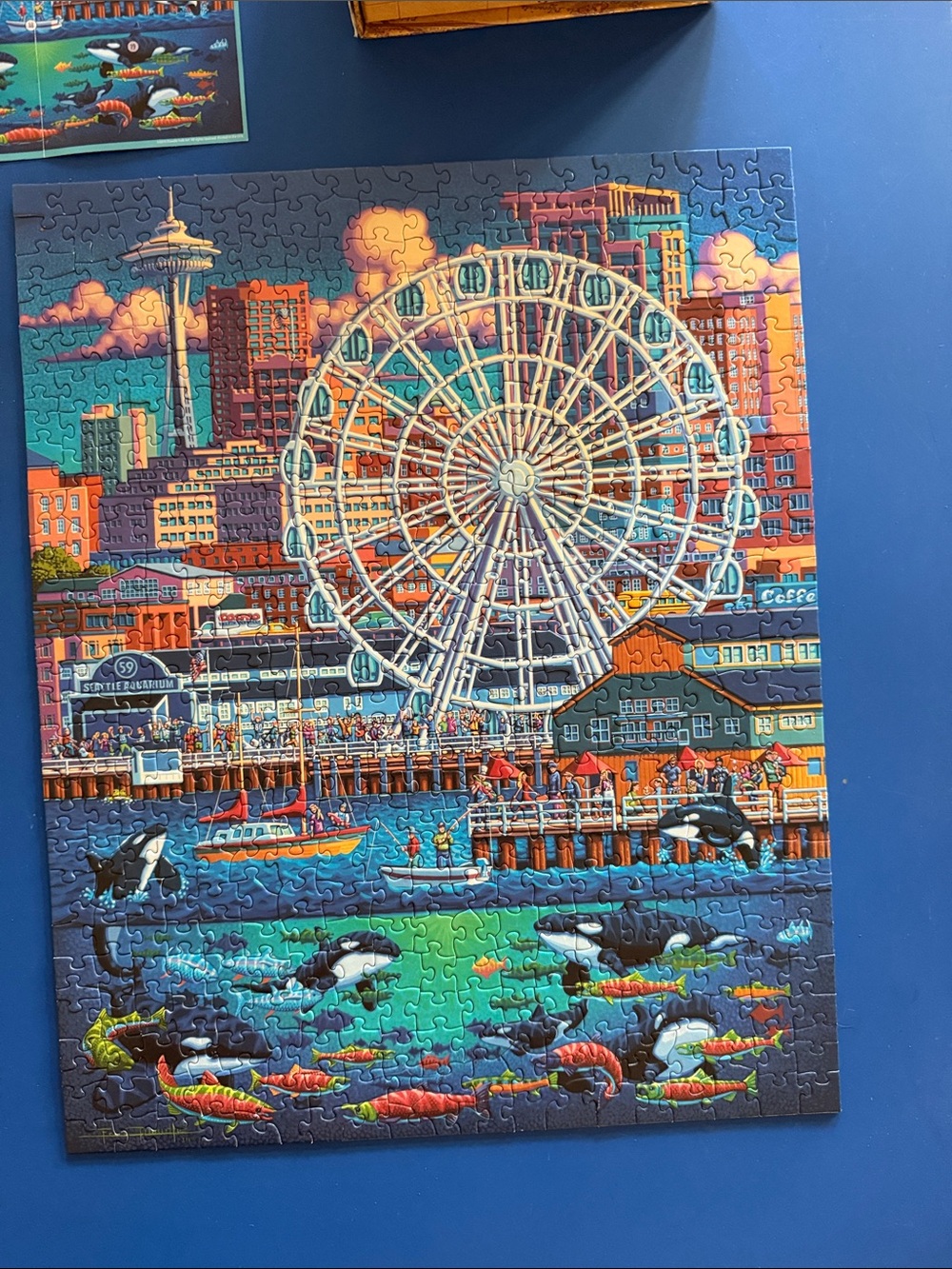 Seattle Ferris Wheel Jigsaw Puzzle - Bly Dowdle-500 pieces